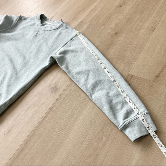 Lululemon All Yours Crew Neck Pullover Sweatshirt Heathered Island Mist size 2 - Picture 5 of 8